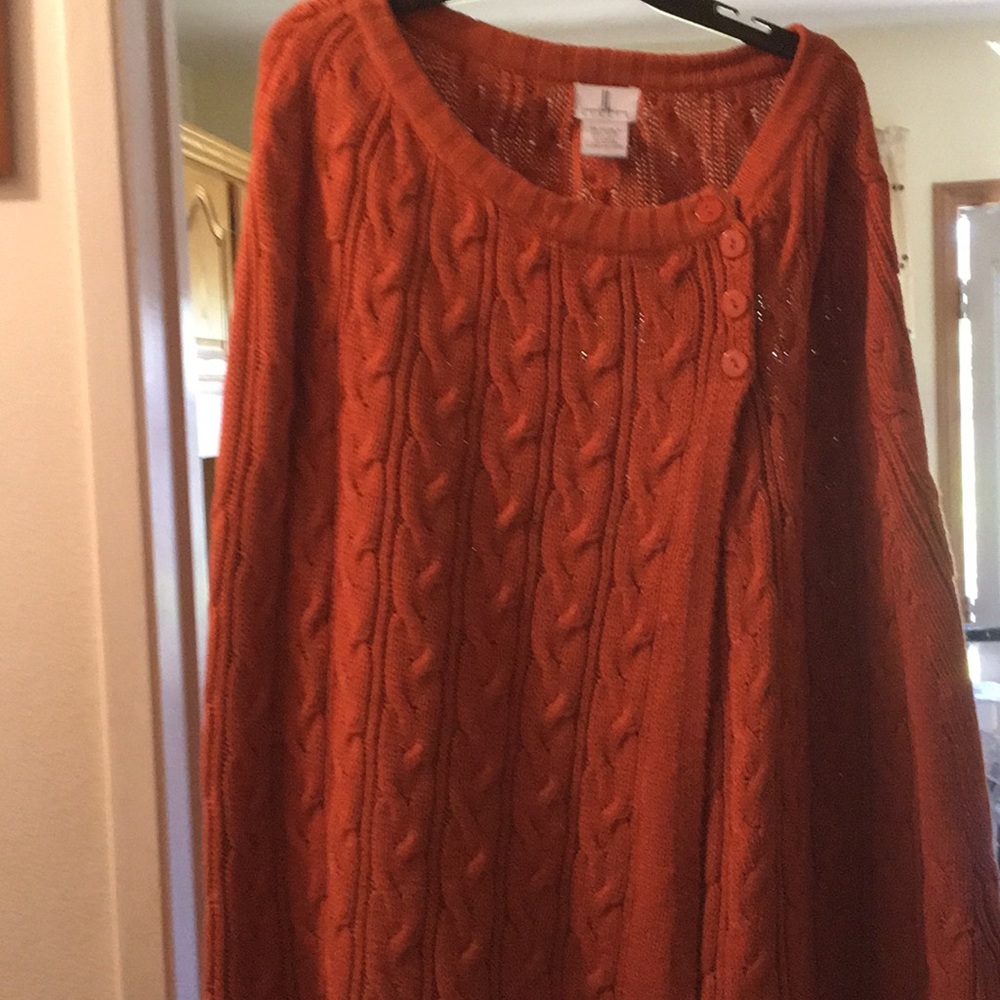 Poncho wrap with buttons
